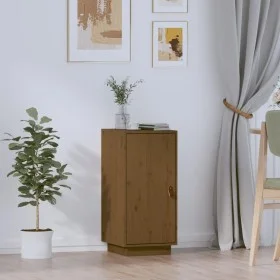 Aparador de madera maciza de pino marrón miel 34x40x75 cm de vidaXL, Aparadores - Ref: Foro24-820115, Precio: 51,95 €, Descue...