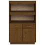 Aparador de madera maciza de pino marrón miel 67x40x108,5 cm de vidaXL, Aparadores - Ref: Foro24-820160, Precio: 114,62 €, De...