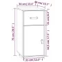 Aparador de madera maciza de pino 34x40x75 cm de vidaXL, Aparadores - Ref: Foro24-820122, Precio: 58,49 €, Descuento: %