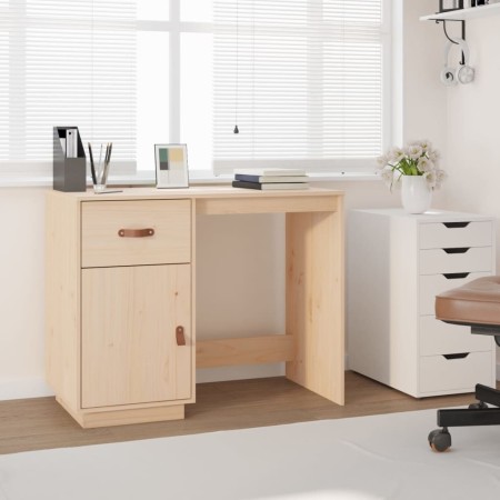 Escritorio de madera maciza de pino 95x50x75 cm de vidaXL, Escritorios - Ref: Foro24-820102, Precio: 95,70 €, Descuento: %