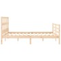 Estructura de cama con cabecero madera maciza 160x200 cm de vidaXL, Camas y somieres - Ref: Foro24-3194841, Precio: 139,96 €,...