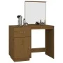 Mesa tocador de madera maciza de pino marrón miel 95x50x134 cm de vidaXL, Tocadores para dormitorios - Ref: Foro24-820090, Pr...