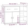 Aparador de madera maciza de pino marrón miel 98,5x40x75 cm de vidaXL, Aparadores - Ref: Foro24-820140, Precio: 148,91 €, Des...