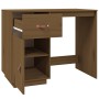 Escritorio de madera maciza de pino marrón miel 95x50x75 cm de vidaXL, Escritorios - Ref: Foro24-820105, Precio: 136,44 €, De...