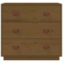 Aparador de madera maciza de pino marrón miel 80x40x75 cm de vidaXL, Aparadores - Ref: Foro24-820110, Precio: 94,33 €, Descue...