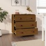 Aparador de madera maciza de pino marrón miel 80x40x75 cm de vidaXL, Aparadores - Ref: Foro24-820110, Precio: 94,33 €, Descue...