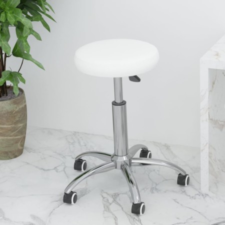Silla de oficina giratoria de cuero sintético blanco en Sillas de oficina | Comprar online en Foru.es