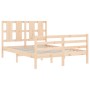 Estructura de cama con cabecero madera maciza 120x200 cm de vidaXL, Camas y somieres - Ref: Foro24-3194111, Precio: 119,37 €,...