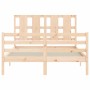 Estructura de cama con cabecero madera maciza 120x200 cm de vidaXL, Camas y somieres - Ref: Foro24-3194111, Precio: 119,37 €,...
