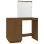 Solid pine wood honey brown LED vanity table 95x50x133.5 cm by vidaXL, Bedroom Dressers - Ref: Foro24-820095, Price: 116,21 €...