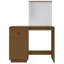 Solid pine wood honey brown LED vanity table 95x50x133.5 cm by vidaXL, Bedroom Dressers - Ref: Foro24-820095, Price: 116,21 €...