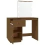 Solid pine wood honey brown LED vanity table 95x50x133.5 cm by vidaXL, Bedroom Dressers - Ref: Foro24-820095, Price: 116,21 €...