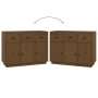 Aparador de madera maciza de pino marrón miel 100x40x75 cm de vidaXL, Aparadores - Ref: Foro24-820150, Precio: 173,78 €, Desc...