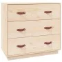 Aparador madera maciza de pino 80x40x75 cm de vidaXL, Aparadores - Ref: Foro24-820107, Precio: 109,37 €, Descuento: %