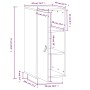 Aparador de madera maciza de pino 34x40x75 cm de vidaXL, Aparadores - Ref: Foro24-820112, Precio: 73,52 €, Descuento: %