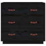 Aparador madera maciza de pino negro 80x40x75 cm de vidaXL, Aparadores - Ref: Foro24-820111, Precio: 136,02 €, Descuento: %