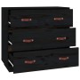 Aparador madera maciza de pino negro 80x40x75 cm de vidaXL, Aparadores - Ref: Foro24-820111, Precio: 136,02 €, Descuento: %
