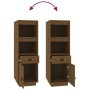 Aparador alto madera maciza de pino marrón miel 34x40x108,5 cm de vidaXL, Aparadores - Ref: Foro24-820155, Precio: 65,62 €, D...
