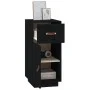 Aparador de madera maciza de pino negro 34x40x75 cm de vidaXL, Aparadores - Ref: Foro24-820126, Precio: 77,72 €, Descuento: %