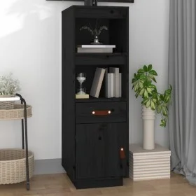 Aparador alto de madera maciza de pino negro 34x40x108,5 cm by vidaXL, Sideboards - Ref: Foro24-820156, Price: 95,06 €, Disco...