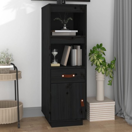 Aparador alto de madera maciza de pino negro 34x40x108,5 cm de vidaXL, Aparadores - Ref: Foro24-820156, Precio: 96,27 €, Desc...
