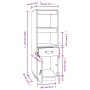 Aparador alto de madera maciza de pino negro 34x40x108,5 cm de vidaXL, Aparadores - Ref: Foro24-820156, Precio: 96,27 €, Desc...