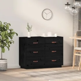 Anrichte Kiefer Massivholz schwarz 100x40x75 cm von vidaXL, Sideboards - Ref: Foro24-820146, Preis: 190,50 €, Rabatt: %