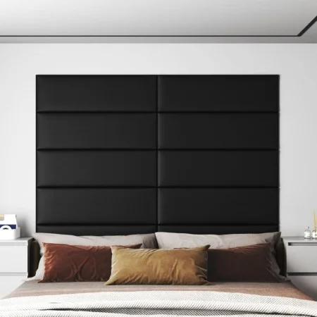 Wandpaneele 12 Stück schwarzes Kunstleder 90x30 cm 3,24 m² von vidaXL, Wandverkleidung - Ref: Foro24-343911, Preis: 92,13 €, ...