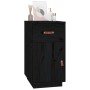 Armario de escritorio madera maciza de pino negro 40x50x75 cm de vidaXL, Taquillas y armarios de almacenamiento - Ref: Foro24...
