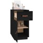 Armario de escritorio madera maciza de pino negro 40x50x75 cm de vidaXL, Taquillas y armarios de almacenamiento - Ref: Foro24...