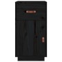 Armario de escritorio madera maciza de pino negro 40x50x75 cm de vidaXL, Taquillas y armarios de almacenamiento - Ref: Foro24...