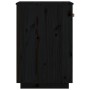 Armario de escritorio madera maciza de pino negro 40x50x75 cm de vidaXL, Taquillas y armarios de almacenamiento - Ref: Foro24...