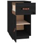 Armario de escritorio madera maciza de pino negro 40x50x75 cm de vidaXL, Taquillas y armarios de almacenamiento - Ref: Foro24...