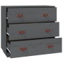 Aparador madera maciza de pino gris 80x40x75 cm de vidaXL, Aparadores - Ref: Foro24-820109, Precio: 136,02 €, Descuento: %