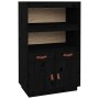 Aparador de madera maciza de pino negro 67x40x108,5 cm de vidaXL, Aparadores - Ref: Foro24-820161, Precio: 120,99 €, Descuent...