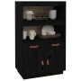 Aparador de madera maciza de pino negro 67x40x108,5 cm de vidaXL, Aparadores - Ref: Foro24-820161, Precio: 120,99 €, Descuent...