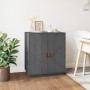 Aparador de madera maciza de pino gris 65,5x40x75 cm de vidaXL, Aparadores - Ref: Foro24-820119, Precio: 107,62 €, Descuento: %