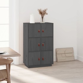 Aparador de madera maciza de pino gris 67x40x108,5 cm de vidaXL, Aparadores - Ref: Foro24-820174, Precio: 152,68 €, Descuento: %