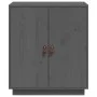 Aparador de madera maciza de pino gris 65,5x40x75 cm de vidaXL, Aparadores - Ref: Foro24-820119, Precio: 106,32 €, Descuento: %