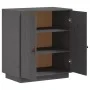 Aparador de madera maciza de pino gris 65,5x40x75 cm de vidaXL, Aparadores - Ref: Foro24-820119, Precio: 106,32 €, Descuento: %