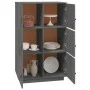 Aparador de madera maciza de pino gris 67x40x108,5 cm de vidaXL, Aparadores - Ref: Foro24-820174, Precio: 150,71 €, Descuento: %