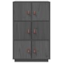 Aparador de madera maciza de pino gris 67x40x108,5 cm de vidaXL, Aparadores - Ref: Foro24-820174, Precio: 152,68 €, Descuento: %