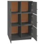Aparador de madera maciza de pino gris 67x40x108,5 cm de vidaXL, Aparadores - Ref: Foro24-820174, Precio: 150,71 €, Descuento: %