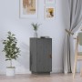Aparador de madera maciza de pino gris 34x40x75 cm de vidaXL, Aparadores - Ref: Foro24-820114, Precio: 73,56 €, Descuento: %