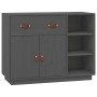 Aparador de madera maciza de pino gris 98,5x40x75 cm de vidaXL, Aparadores - Ref: Foro24-820139, Precio: 184,14 €, Descuento: %