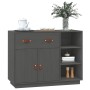 Aparador de madera maciza de pino gris 98,5x40x75 cm de vidaXL, Aparadores - Ref: Foro24-820139, Precio: 184,14 €, Descuento: %