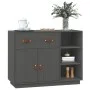 Aparador de madera maciza de pino gris 98,5x40x75 cm de vidaXL, Aparadores - Ref: Foro24-820139, Precio: 181,17 €, Descuento: %