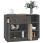 Aparador de madera maciza de pino gris 98,5x40x75 cm de vidaXL, Aparadores - Ref: Foro24-820139, Precio: 184,14 €, Descuento: %