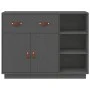 Aparador de madera maciza de pino gris 98,5x40x75 cm de vidaXL, Aparadores - Ref: Foro24-820139, Precio: 181,17 €, Descuento: %