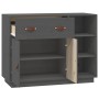 Aparador de madera maciza de pino gris 98,5x40x75 cm de vidaXL, Aparadores - Ref: Foro24-820139, Precio: 184,14 €, Descuento: %